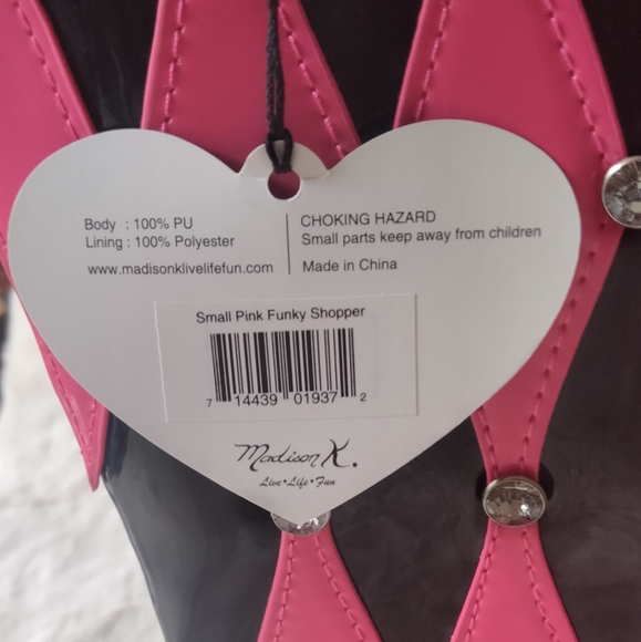 Madison K Bustier Handbag Live Life Fun Diamond Bedazzled - Picture 6 of 12